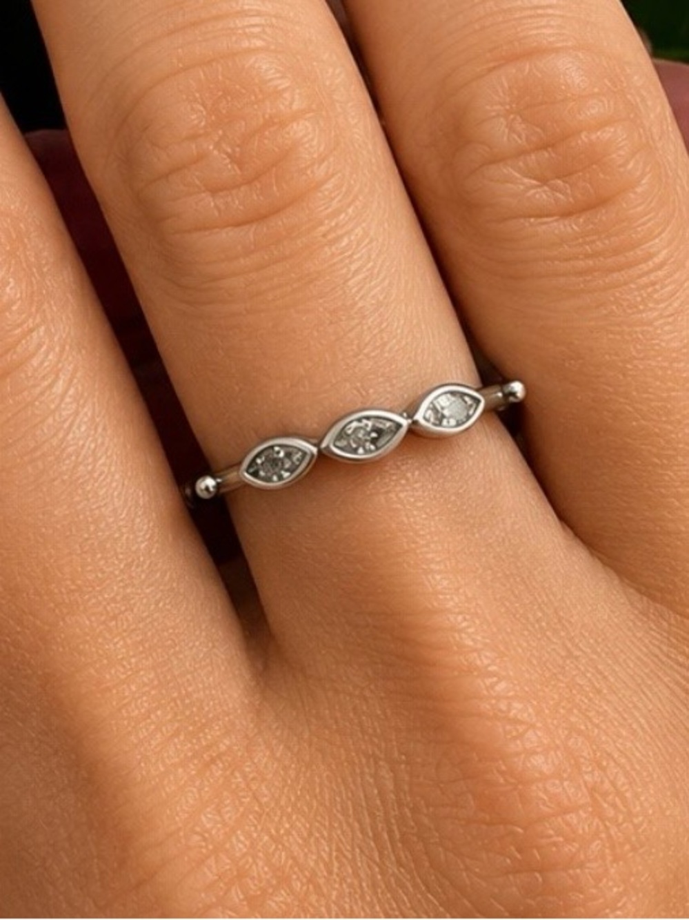 Freida Rothman TRIPLE MARQUISE RING in Silver Rhodium - Picture 10 of 16
